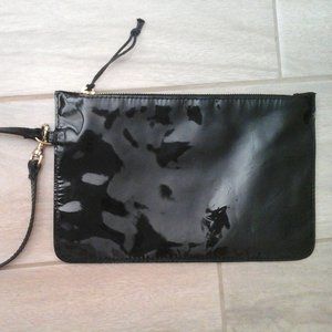 Valentino Garavani Black Patent Leather Wristlet.    Size  5 3/4 in x9 in